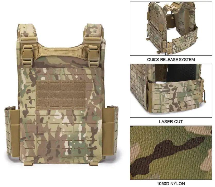 Плитоноска GAF Military Plate Carrier Multicam зі швидким скиданням та боковими карманами - Зображення 6