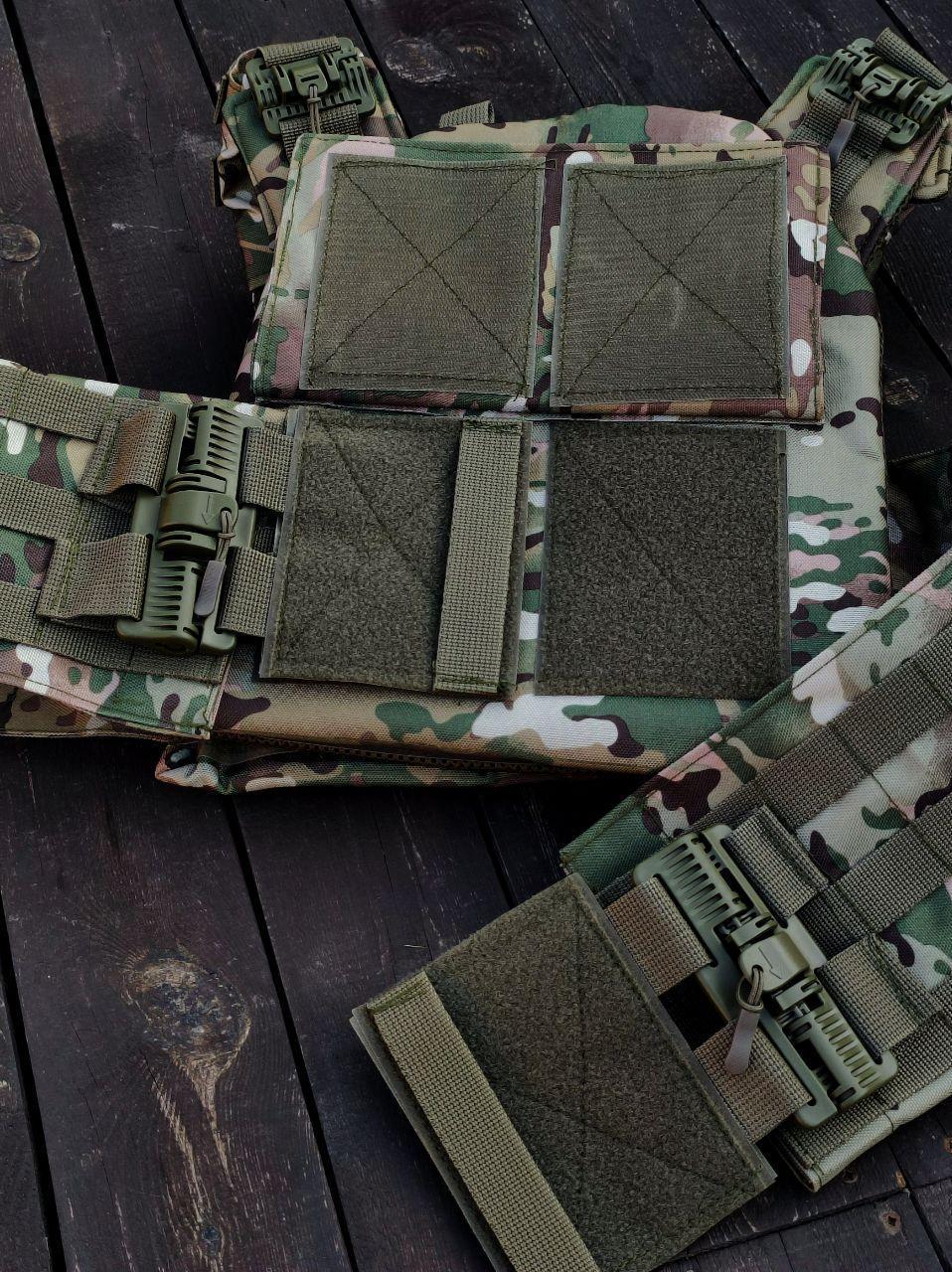 Плитоноска швидкого скидання з боковими карманами + 3 підсумків та Напашник - Зображення 4