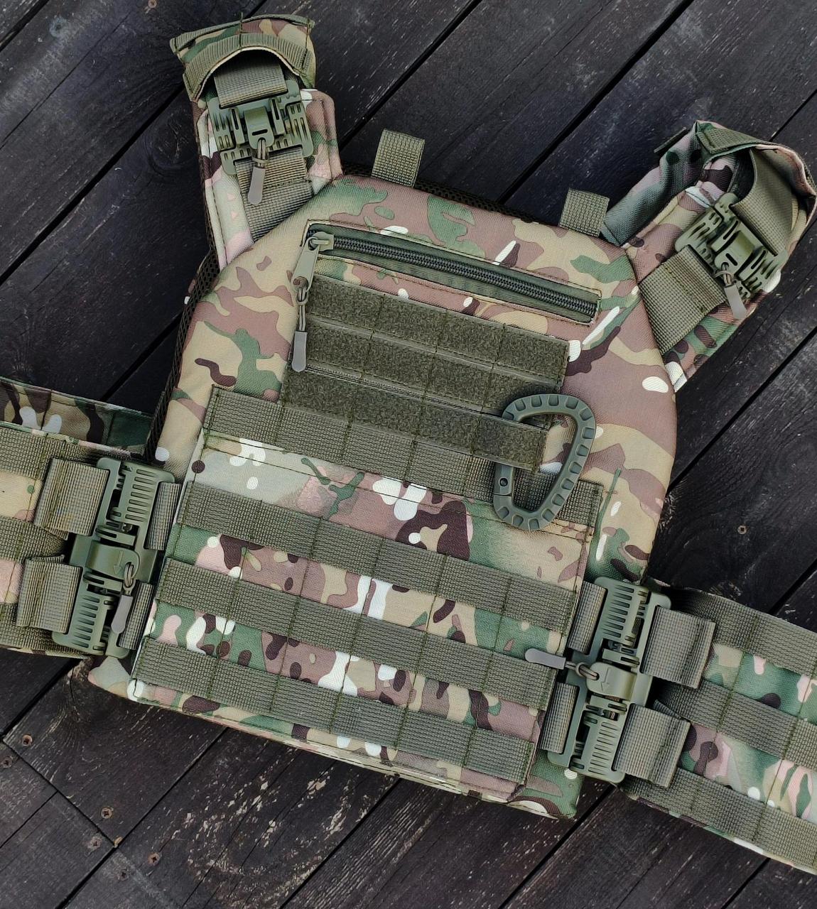 Плитоноска швидкого скидання + тройний підсумок під магазини та напашник мультикам - Зображення 8