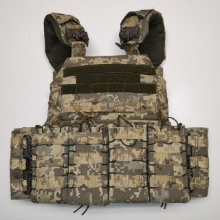 Плитоноска подвійного скидання + 4 підсумки під плити L (30*25) і XL (35*30) піксель