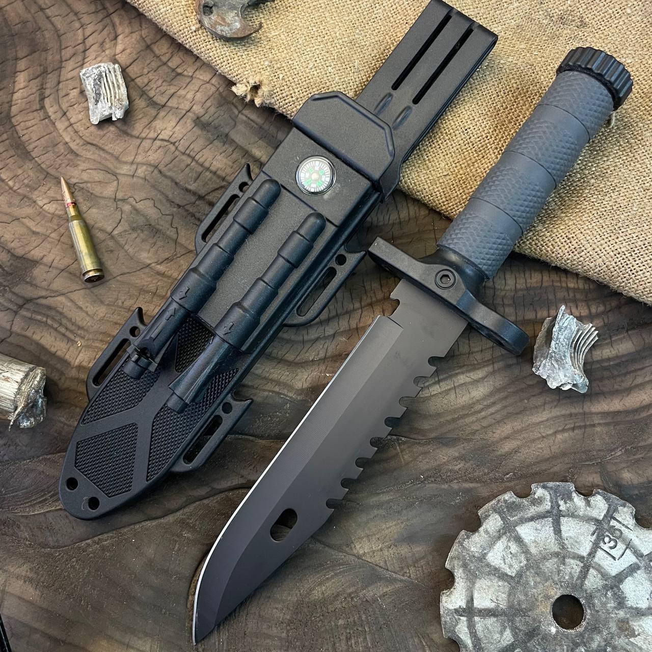 Тактичний ніж з кресалом та свистком AR-2518A - Зображення 2