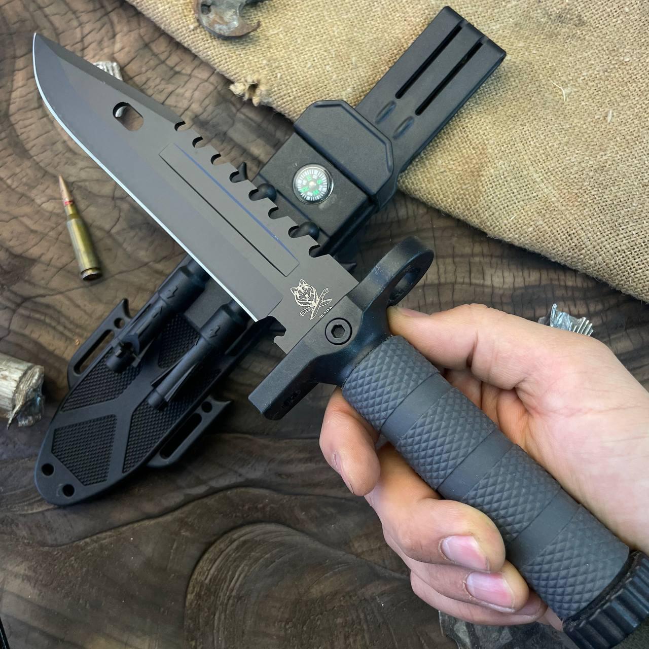 Тактичний ніж з кресалом та свистком AR-2518A - Зображення 3