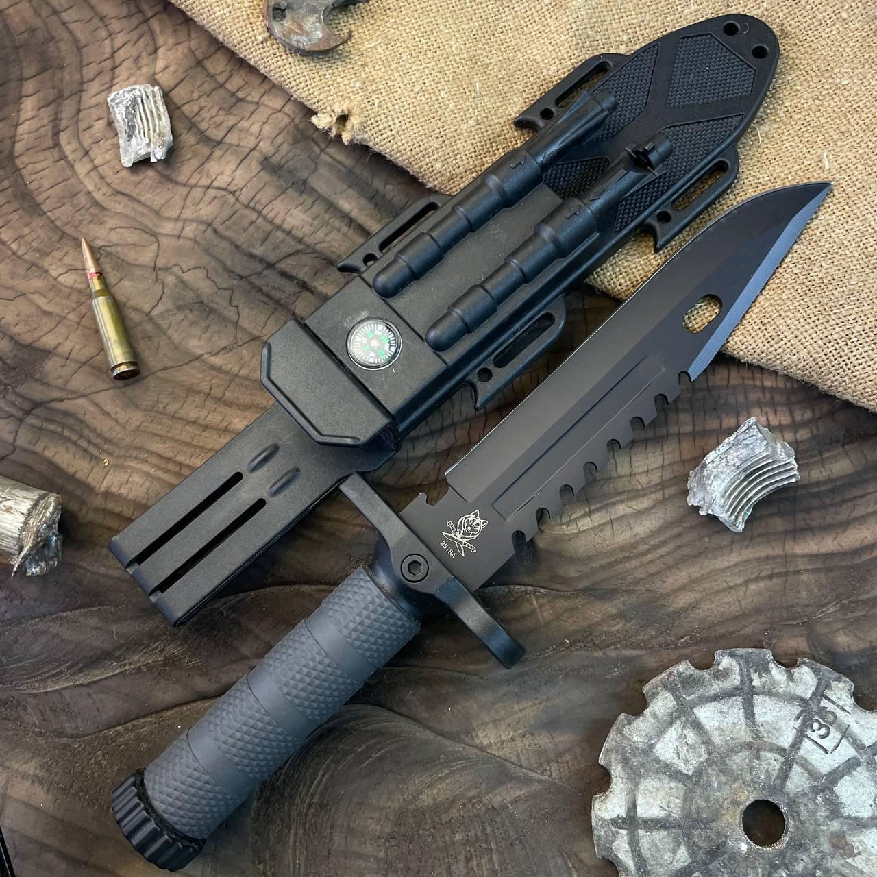Тактичний ніж з кресалом та свистком AR-2518A - Зображення 4
