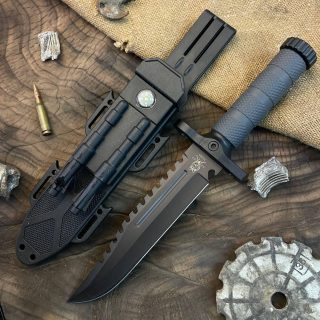 Тактичний ніж з кресалом та свистком AR-2538A