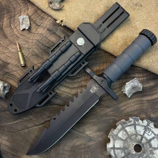 Тактичний ніж з кресалом та свистком AR-2548А