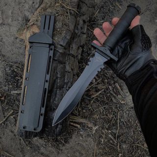 Ніж Самурай з Чохлом. Мисливський ніж з двостороннім заточуванням