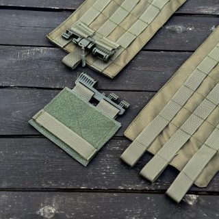 Камербанд з системою швидкого скидання та кишенями під захисні пакети 15*30 см, койот