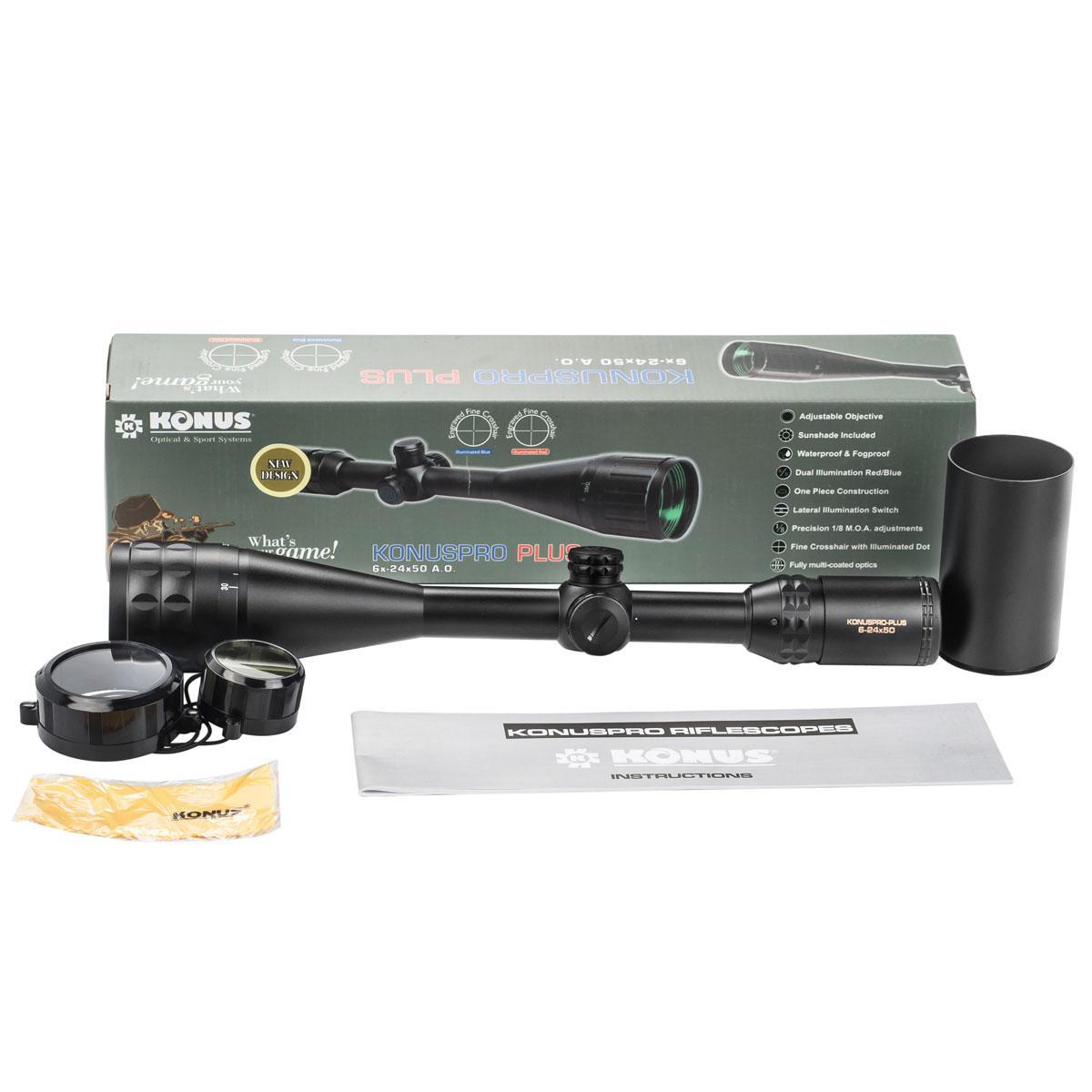 Приціл Konus Конус KONUSPRO-PLUS 6-24x50 30/30 IR AO - Зображення 4