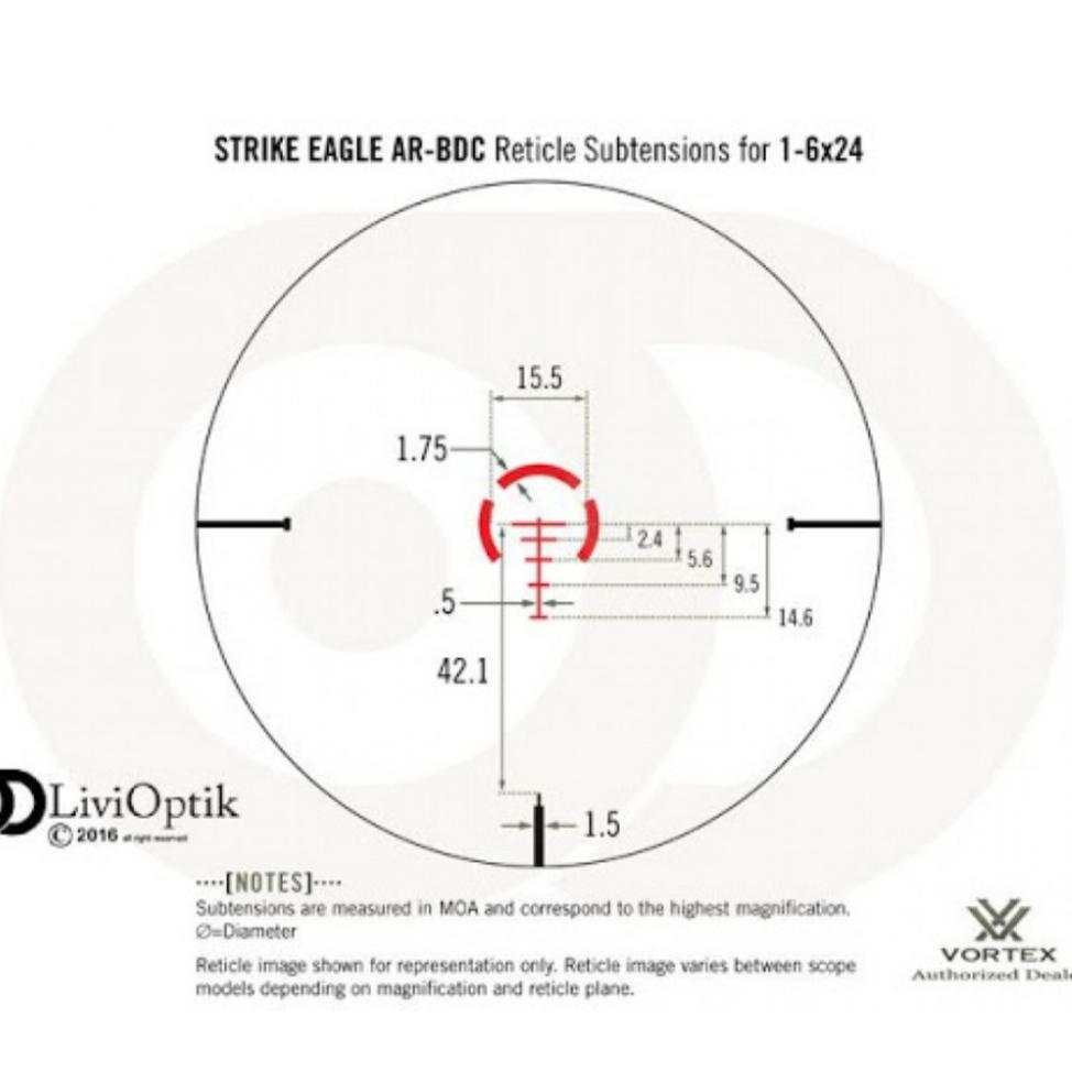 VORTEX OPTICS STRIKE EAGLE 1-6X24 оптичний приціл - Зображення 2