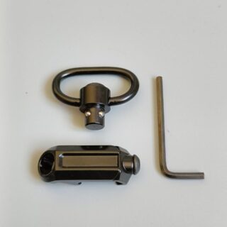 Антабка QD швидкознімна углова на планку пікатіні чорна