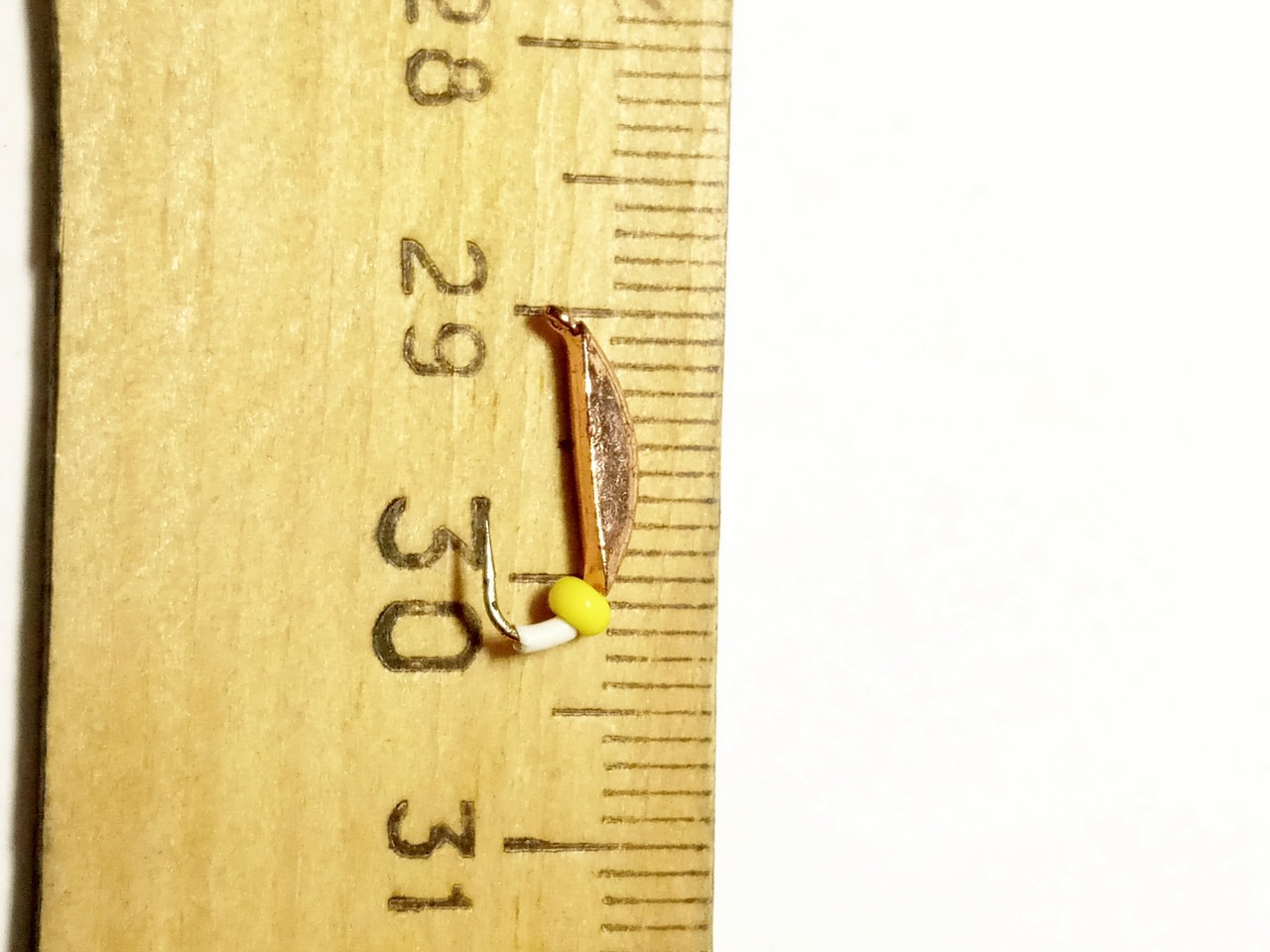 Мормишка STREAM Супер Банан з вушком вольфрам Cu 3 mm 0.45 g - Зображення 4