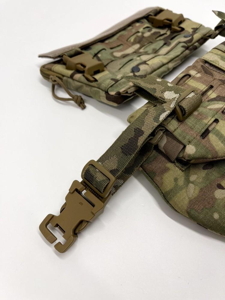 Захист паху (напашник) потрійний з балістичним пакетом 2 класу захисту + захист живота 2 класу мультикам - Зображення 5