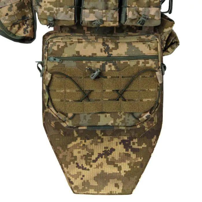 Захист паху з балістичним пакетом НВМПЕ 36x26 1-го класу + Напашник Піксель ММ14