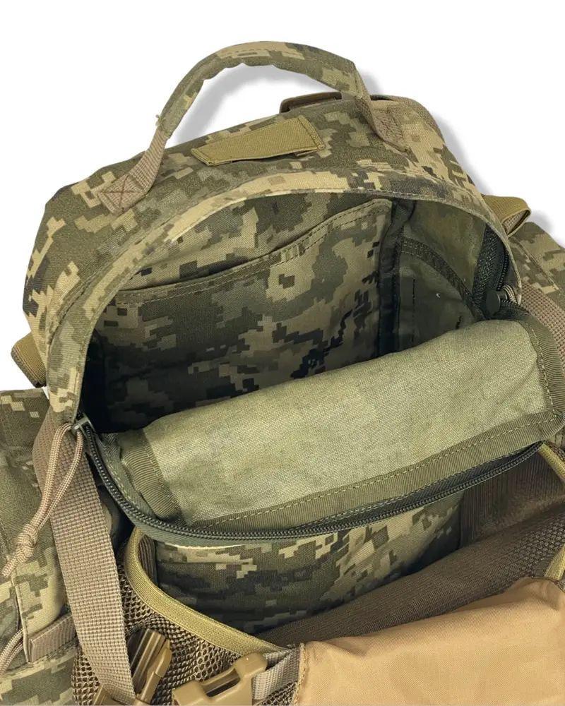 Штурмовий рюкзак 15л з кріпленням для шолома + 2 шт бокових підсумків Піксель - Зображення 7