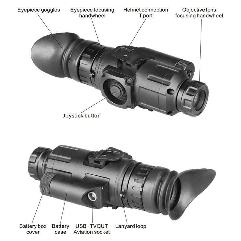 ПНБ — M250HD 1-8-кратний цифровий монукулярний 0,4-дюймовий Прилад Нічного Бачення M250HD з Планкою Пікатіні - Зображення 7
