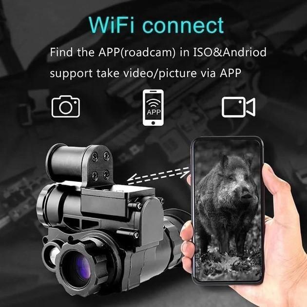 Монокуляр NVG 10, Прилад Нічного Бачення + Кріплення на шолом, WI-FI - Зображення 2