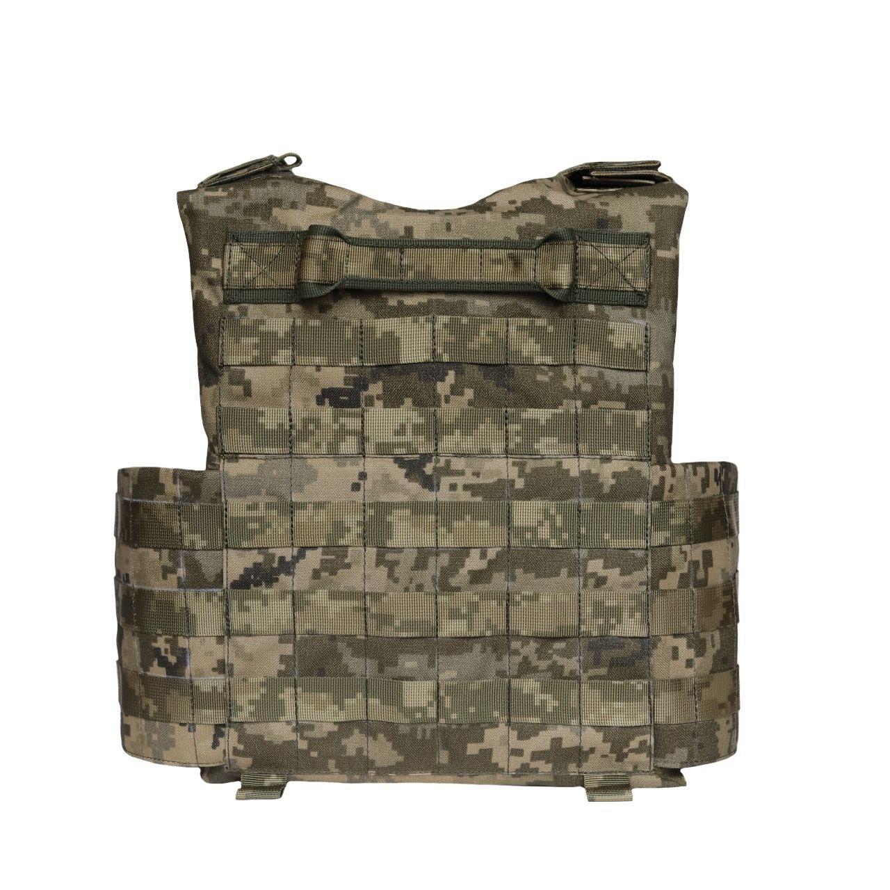 Плитоноска Cordura 1000D бокові кармани 15*20 см або 15*30 см + 3 підсумки Піксель - Зображення 9