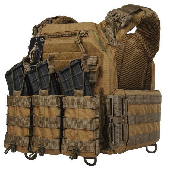 Плитоска WARMOR GEN.3 PRO для плит XL-27*33 + 3 підсумка Койот