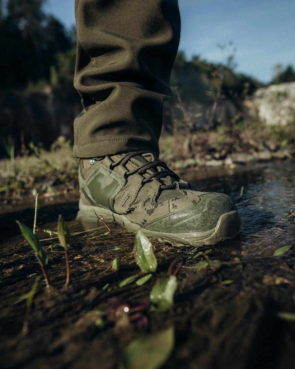 Тактичні демисезонні черевики Gore-Tex Висота 19 см Олива - Зображення 2