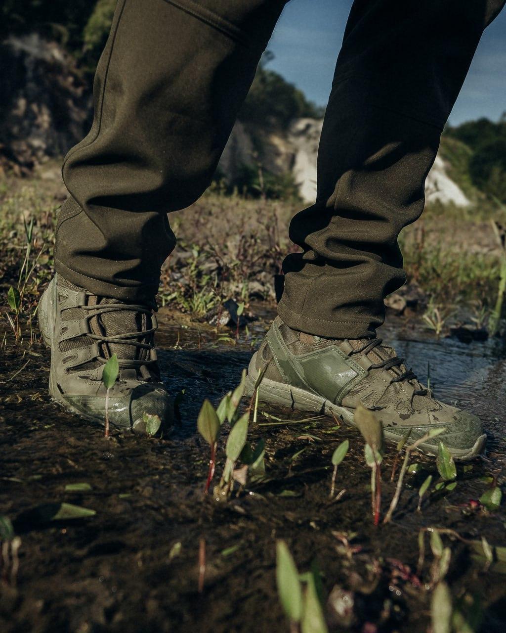 Тактичні демисезонні черевики Gore-Tex Висота 19 см Олива - Зображення 6