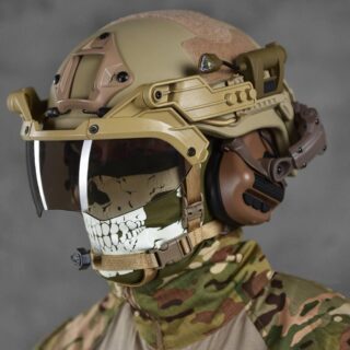 Шолом FAST PE NIJ IIIa (ДСТУ 1) Підвісна система WENDY Койот: EARMOR M32 клас захисту 82 дБ , кріплення