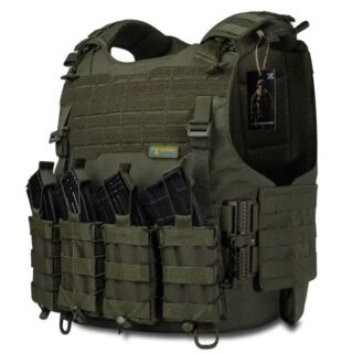 Плитоноска WARMOR Gen.4 зі збільшеною площею захисту Олива + 4 підсумків