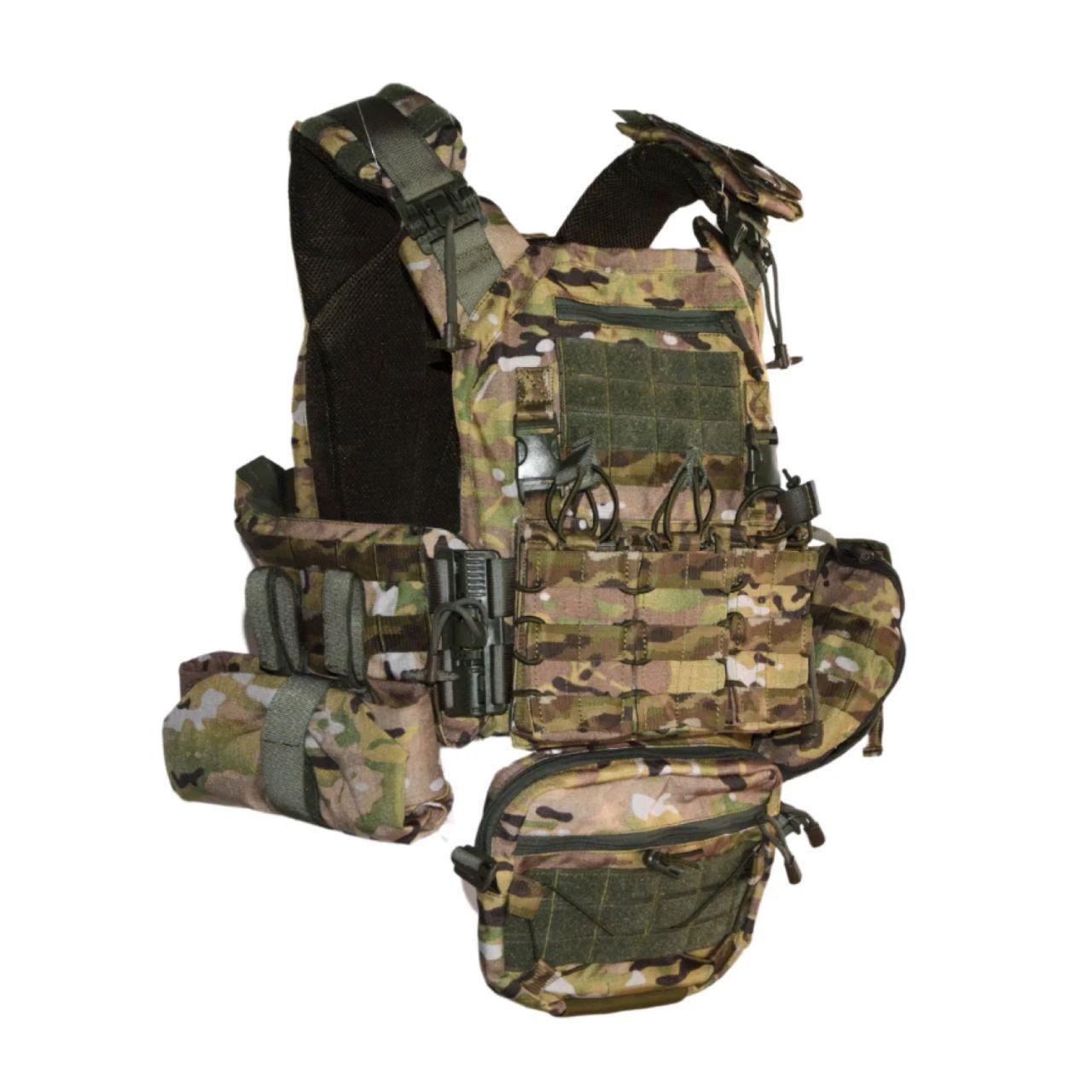 Плитоноска M-2XL обхват 95-135 см GEN.3 Cordura 1000D + 9 підсумків Мультикам - Зображення 2