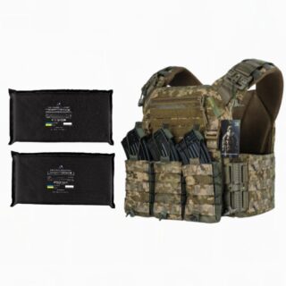 Плитоноска швидкого скидання WARMOR Gen.3 Pro Піксель +3 підсумків та балістичні пакети 2 класу захисту