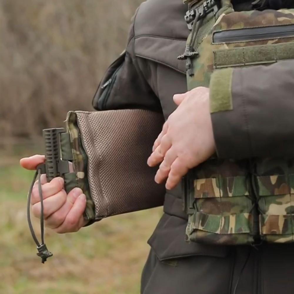 Плитоноска Cordura 1000D бокові кармани 15*20 см або 15*30 см + 3 підсумки Мультикам - Зображення 2
