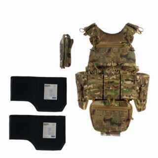 Плитоноска М7 PRO + балістичні пакети 2 класу L/XL та 5 підсумок Мультикам