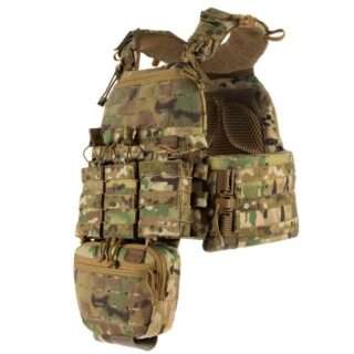 Плитоноска М7 PRO Мультикам з боковими карманами + 4 підсумки