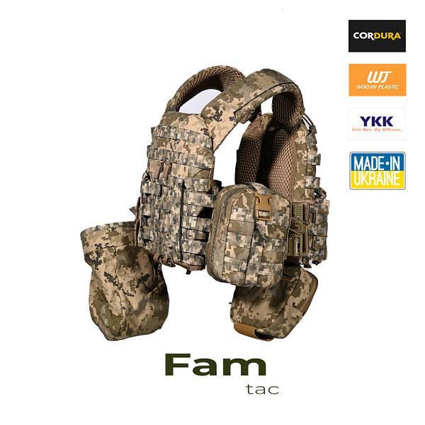 Плитоноска Fam-Tac М5 +7 підсумків Піксель - Зображення 6