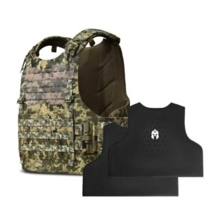Плитоноска S/M MTF Doom M9 зі збільшеною площею захисту Піксель + Балістичні пакети 2 класу