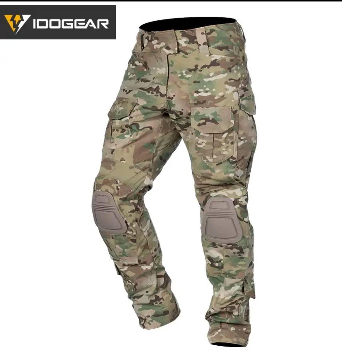 Штани тактичні з наколінниками IDOGEAR мультикам з еластичними вставками