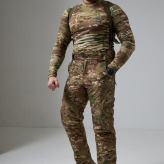 Тактичні зимові штани на підтяжках "Tactical WinterGuard Pro-X" мультикам