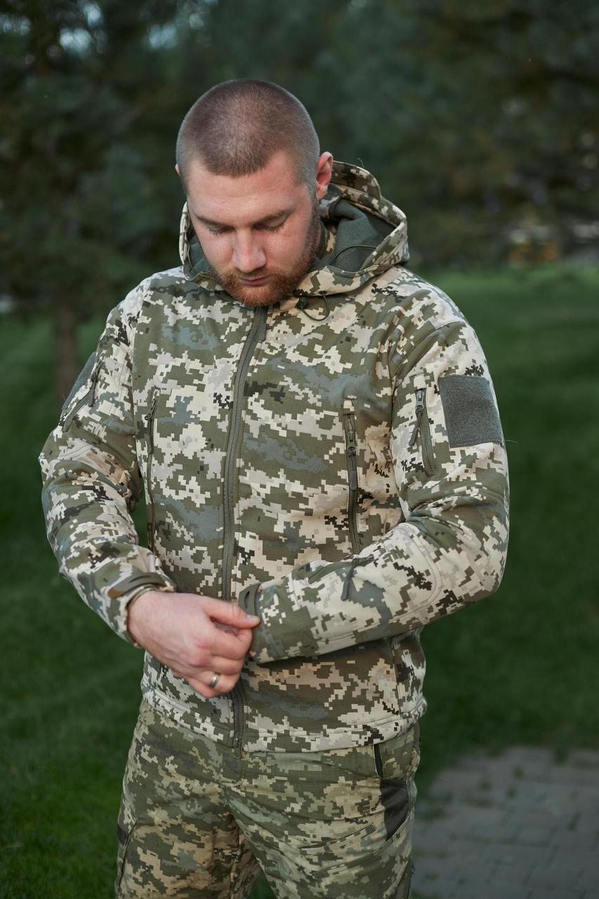 Куртка Soft Shell Tactical піксель ЗСУ - Зображення 3