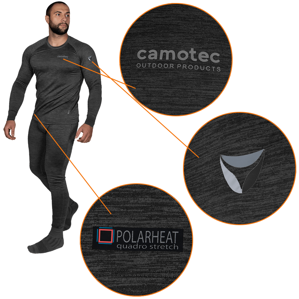 Термобілизна Polarheat QS Pro 2.0 Сірий Меланж (7366) - Зображення 3