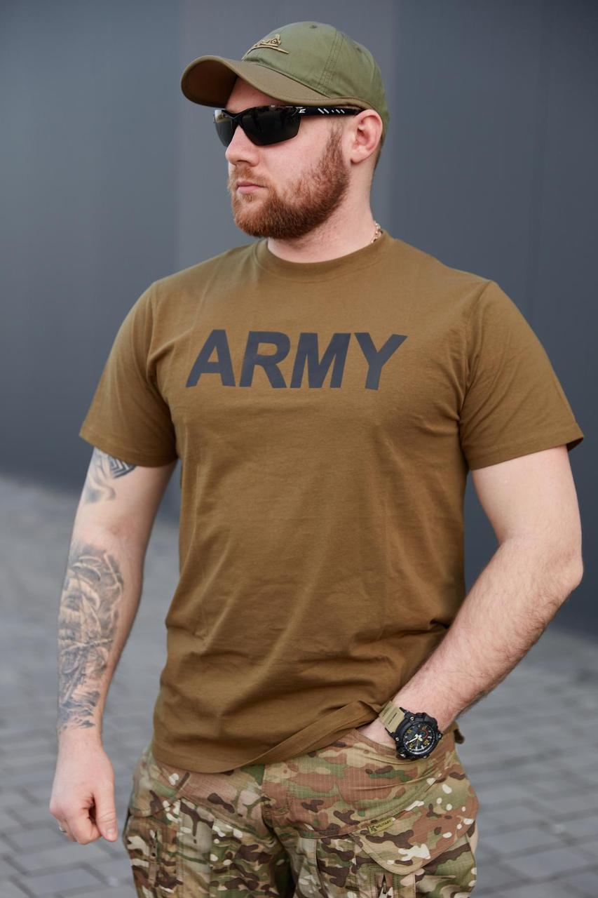 Футболка T-Shirt Sturm Mil-Tec Army - Olive "ARMY" (оливковий)