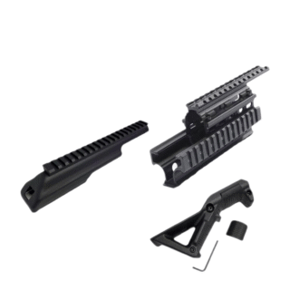 Кришка ствольної коробки з планкою Пікатінні , Цівка та Кутова Ручка для АК 74 /47 АКМ Чорна