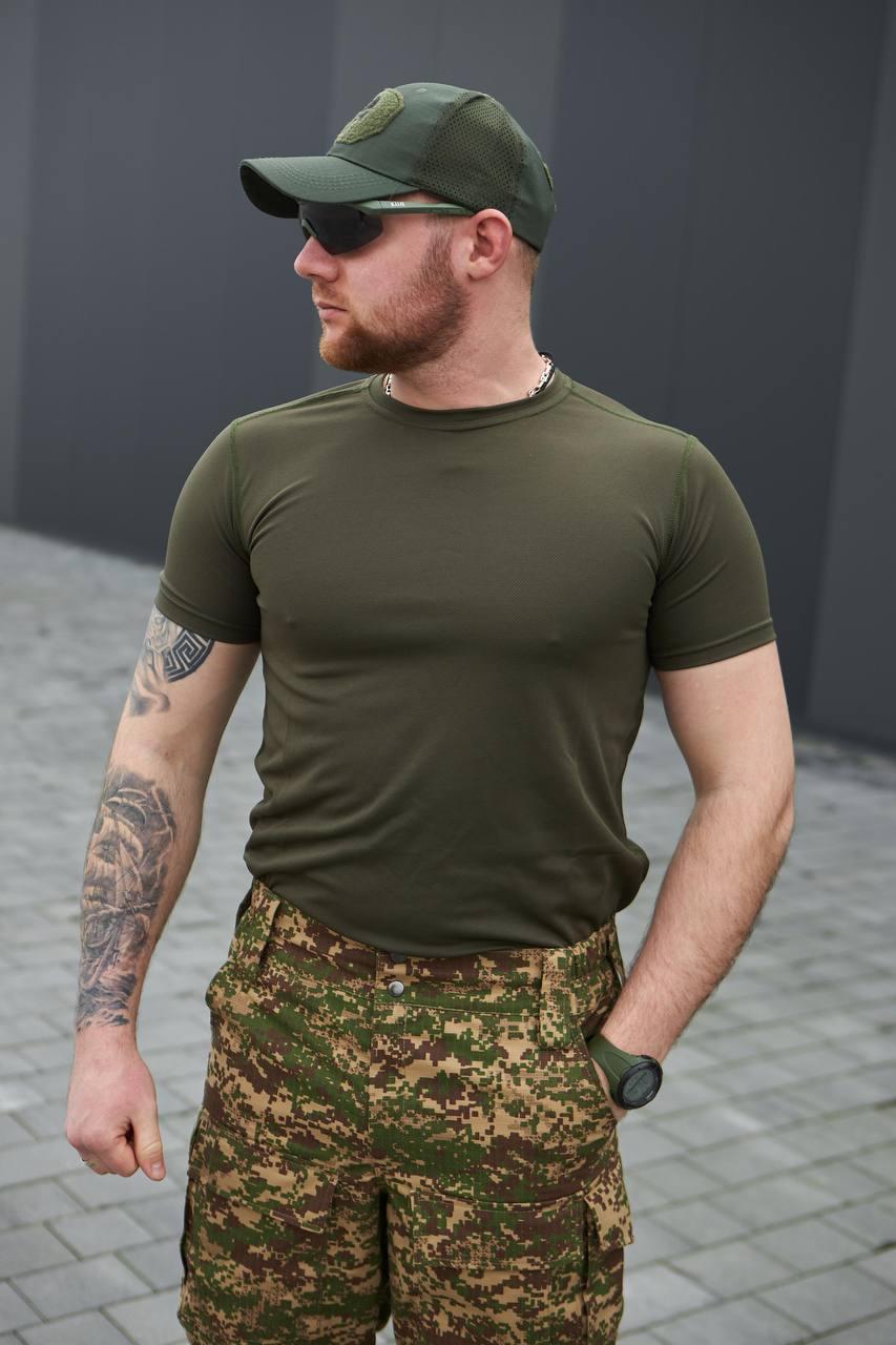 Літня футболка Стрейч котон Military Олива