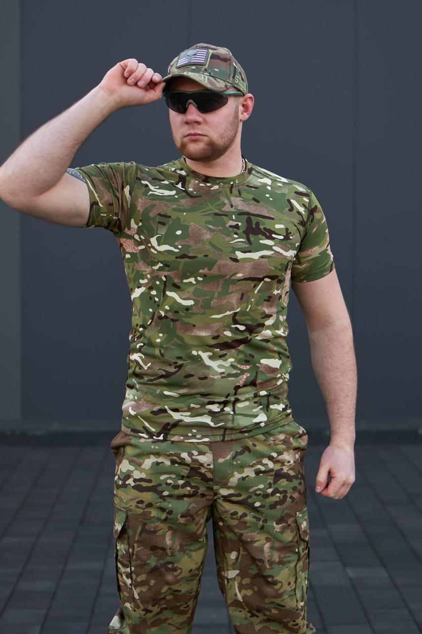 Футболка літня потовідвідна CoolMax Military, Мультикам - Зображення 5