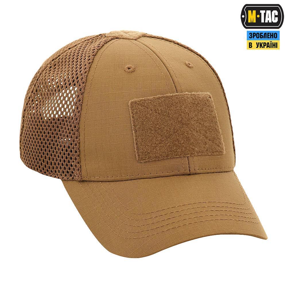 M-TAC БЕЙСБОЛКА ТАКТИЧНА З СІТКОЮ ELITE FLEX COYOTE BROWN - Зображення 2