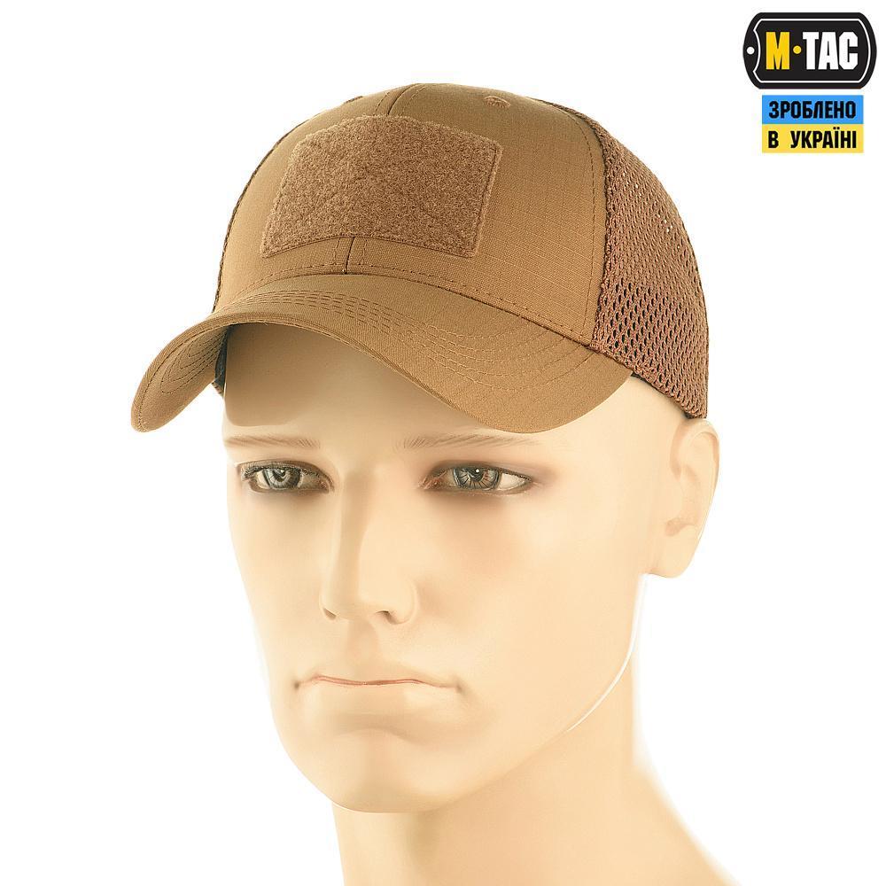 M-TAC БЕЙСБОЛКА ТАКТИЧНА З СІТКОЮ ELITE FLEX COYOTE BROWN - Зображення 3