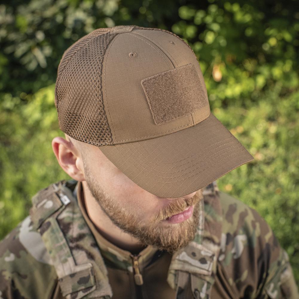 M-TAC БЕЙСБОЛКА ТАКТИЧНА З СІТКОЮ ELITE FLEX COYOTE BROWN - Зображення 6