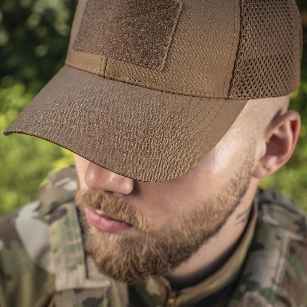 M-TAC БЕЙСБОЛКА ТАКТИЧНА З СІТКОЮ ELITE FLEX COYOTE BROWN - Зображення 8