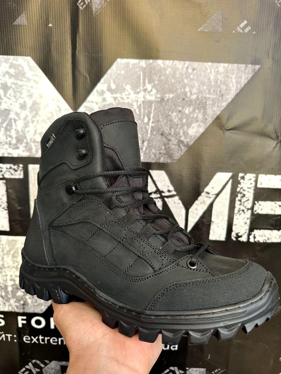Тактичні зимові ботинки Tactical Boots утеплювач Хутро Чорні - Зображення 5
