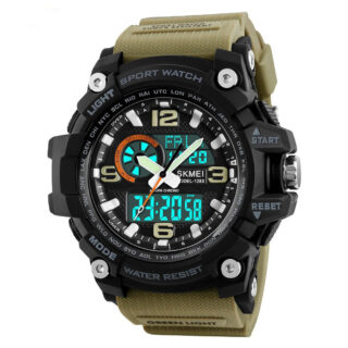 Skmei 1283 Black-Khaki Wristband.