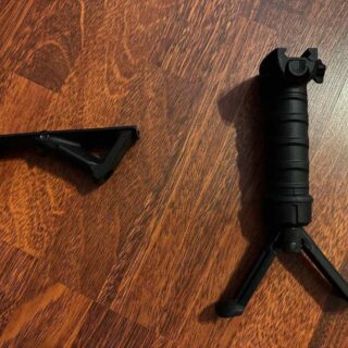 Ручка переносу вогню кутова та сошки на цівку АК M16 AR15