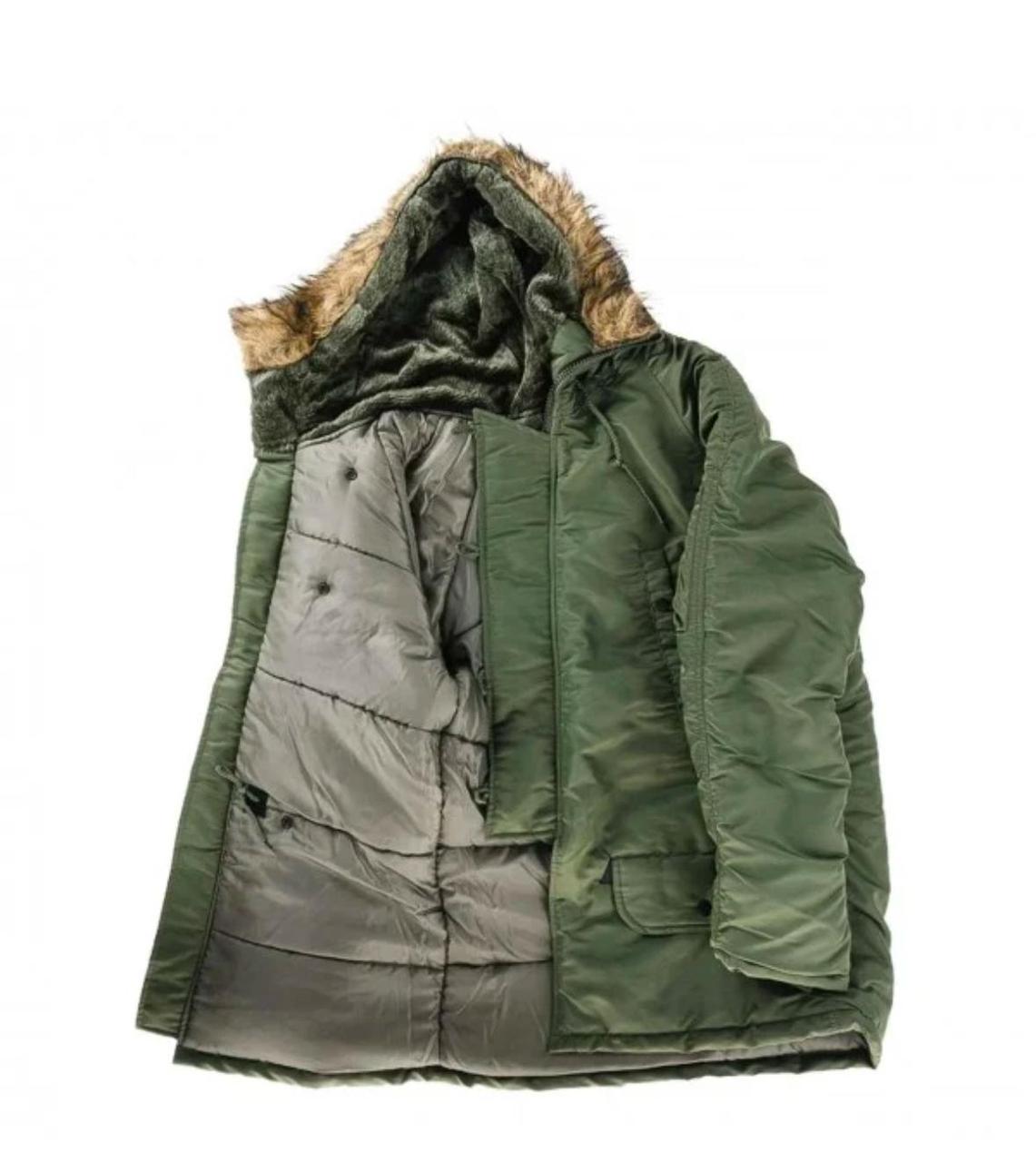 Куртка парка Аляска з хутром Mil-Tec N3B BASIC Оливкова - Зображення 4