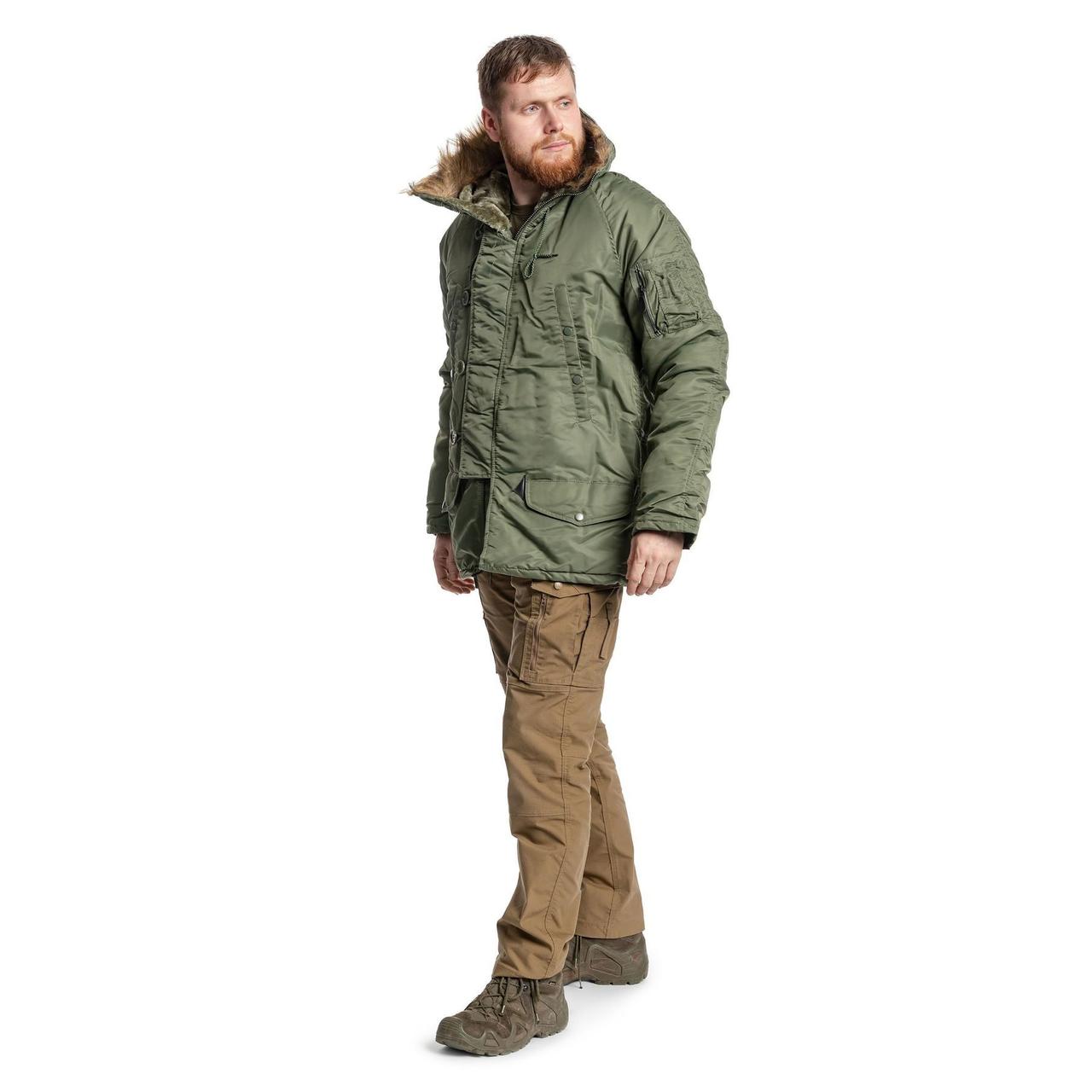 Куртка парка Аляска з хутром Mil-Tec N3B BASIC Оливкова - Зображення 7
